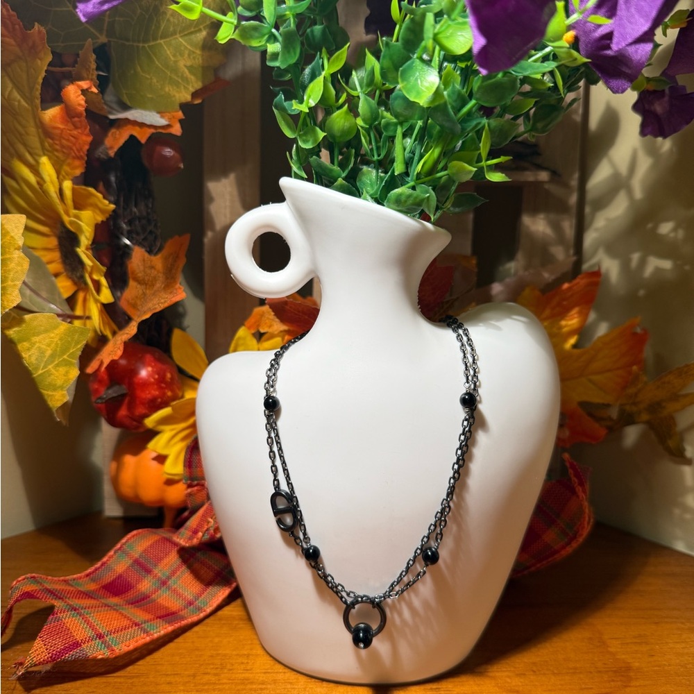 Dior Gunmetal Chain Necklace - Picture 2 of 5